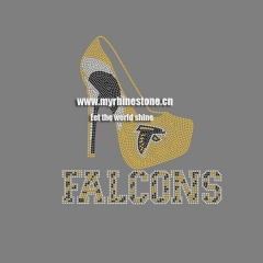 Custom Falcons Motif High Heel Iron-on Rhinestone Transfer
