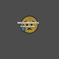 Scared in A Cold Sweat Emoji Rhinestone Transfers