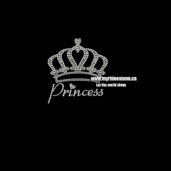 Clear Crystal Crown Hot-fix Rhinestone Transfers for Kids