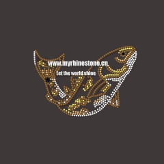Customized Fish Rhinestone Iron on Motif