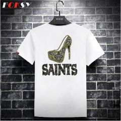 Fleur De Lis Saint Heel Stiletto Rhinestone Transfer Iron On