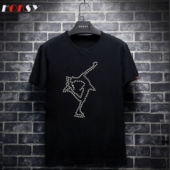 Gymnastics Sports Bling Iron on Rhinestone Transfer Motif for T-Shirt
