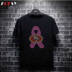 SF Pink Ribbon Iron on Rhinestone Motif