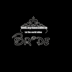 Bride And Crown Iron-On Rhinestone Transfer