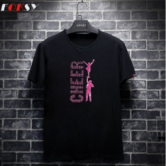 Cheer Gym Iron on Rhinestone and Glitter Transfer