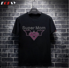 Crystal Super Mom Rhinestone Transfer for Clothing