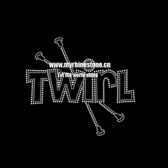 Twirl Iron On Rhinestone Transfer