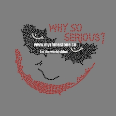 Why So Serious Iron On Rhinestone Transfer