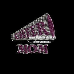 Wholesale Cheer Mom Hot Fix Rhinestone Transfer
