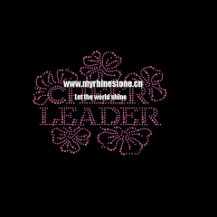 Cheer Leader Iron-On Rhinestone Motif