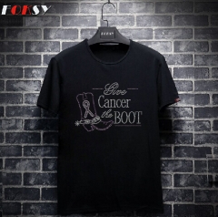 Cancer Boot Iron On Rhinestone Transfer