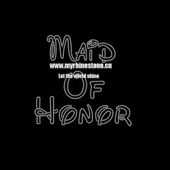 Maid Of Honor Iron On Rhinestone Transfer