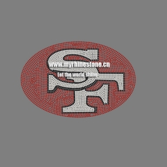 SF 49ers Rhinestone Iron on Transfer for T shirts
