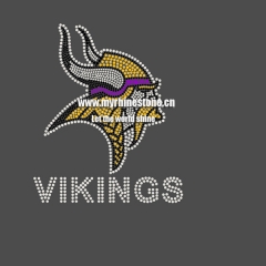 VIKINGS Logo Hotfix Rhinestone Transfers