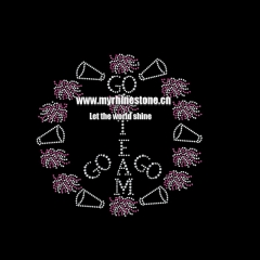 Go Go Team Go Heat Fix Rhinestone Transfer