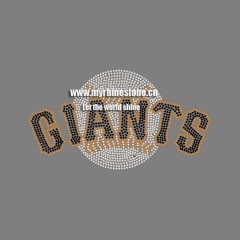 Customized Giants Iron on Rhinestone Motif Transfers
