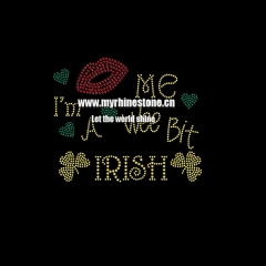 Irish Iron On Rhinestone Transfer
