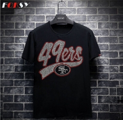 Love 49ers Hot Fix Rhinestone Transfer for T Shirts