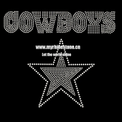Cowboys Football fun Hot-Fix Rhinestone Transfer