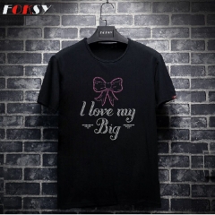 I Love My Big Iron On Rhinestone Transfer
