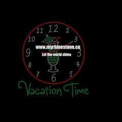 Wholesale Hot Fix Vocation Time Motif Rhinestone Transfer