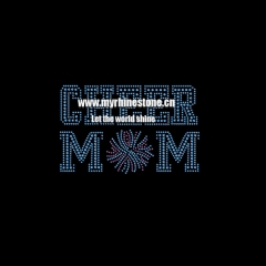 Cheer Mom Iron On Rhinestone Transfer
