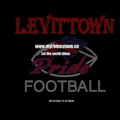 Customized LEVITTOWN Pride Football Rhinestone Transfers