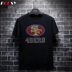 SF 49ers Rhinestone Hot Fix Transfer for T Shirts