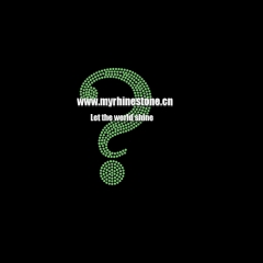 Question Mark Motifs Iron on Rhinestone Transfer For Clothes