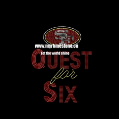 SF 49ers Hot Fix Rhinestone Transfer for T Shirts