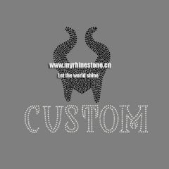 Customized Devil Rhinestone Motif Iron on