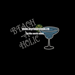 Beach A Holic Iron On Rhinestone Transfer