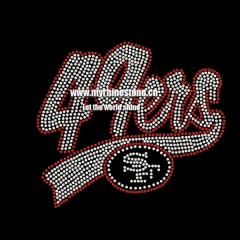 Love 49ers Hot Fix Rhinestone Transfer for T Shirts