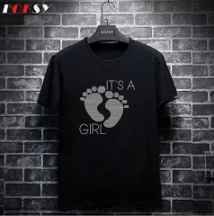 It's A Girl Iron On Rhinestone Transfer