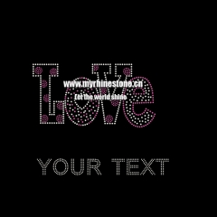 Love Iron On Rhinestone Transfer