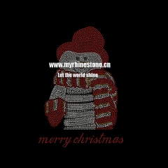 Merry Christmas Iron On Rhinestone Design