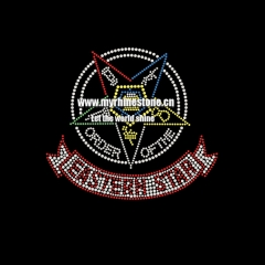 Order Of The Eastern Star Iron On Rhinestone Transfer