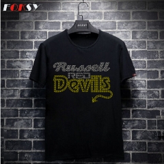 Russell Reo Devils Hot Fix Rhinestone Transfer