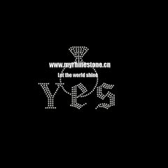 Yes Diamond Hot-Fix Rhinestone Transfer