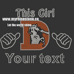 This Girl Horse Iron On Rhinestone Transfer