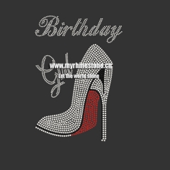 Birthday Girls High Heels Rhinestone Transfer