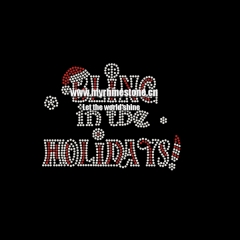Bling In The Holiday Iron On Rhinestone Transfer