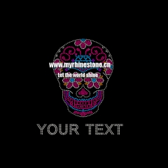 Sugar Skull Hot Fix Rhinestone Transfer