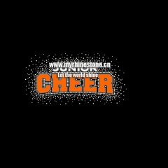 Cheer Glitter With Rhinestone Iron On Transfer