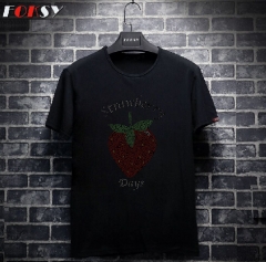Strawberry Day Iron on Rhinestone Transfer