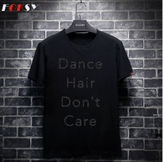Dance Hair Don't Care Iron On Rhinestone Transfer
