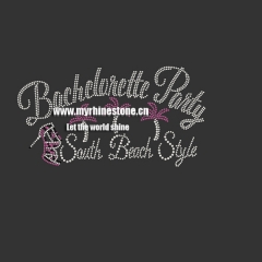South Beach Style Party Crystal Rhinestone Transfer