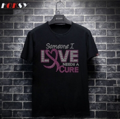 Someone I Love Needs A Cure Iron On Rhinestone Design