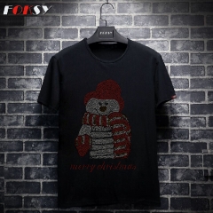Merry Christmas Iron On Rhinestone Design