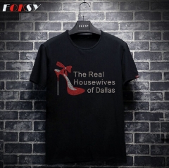 Custom Red High Heel The Real Housewives of Dallas Motif Hot Fix Rhinestone Heat Transfer Design